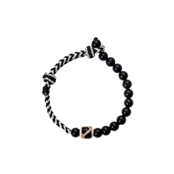 Black Obsidian Intuition Bracelet: Shi Qian's Chaos Navigation + Gold-Accent Clarity for Overloaded Empaths - Image 2