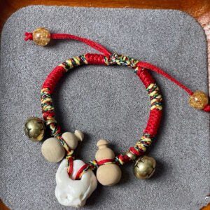Portable Aura Purifier Honghua Herbs & Peach Wood Charm Bracelet