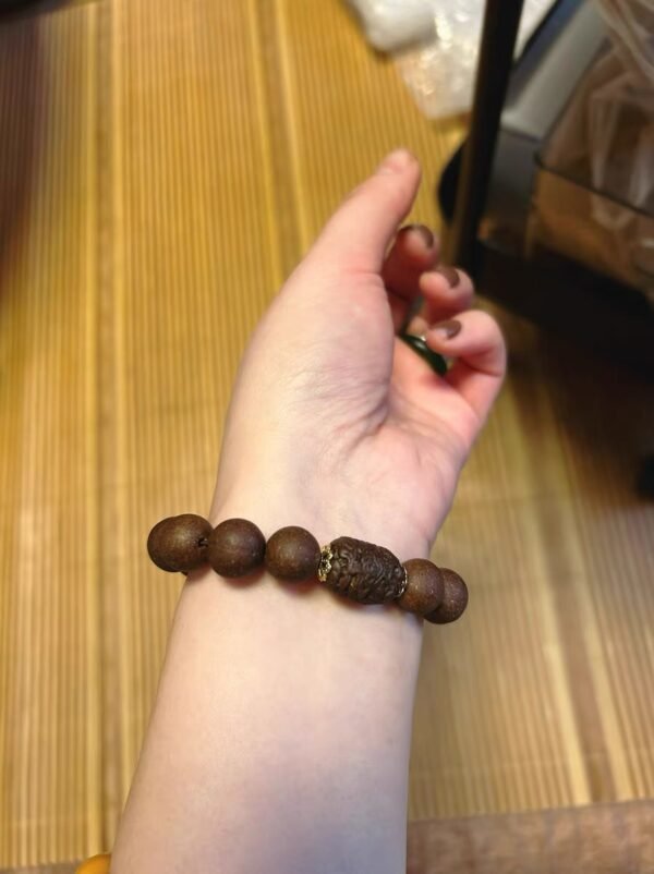 Chaoshan Sanshan Temple-Amethyst Pi Xiu​​ Blended Incense Bead Bracelet - Image 4
