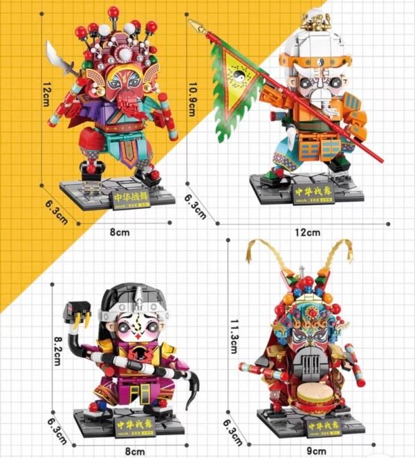 Chaoshan Warrior-Mindfulness Building Kit: Stress Relief Sculptures with Song Jiang & Strategic Heroes – Ancient Chinese Wisdom Meets Modern Zen Decor - Image 7