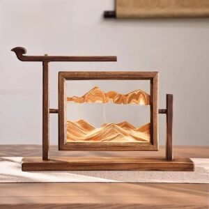 Zen Sand Flow Meditation: Chaoshan Hand-Carved Wooden Kinetic Art for Focus & Stress Relief