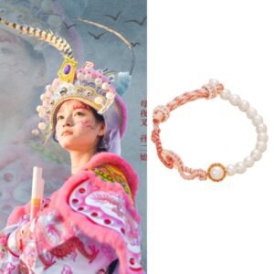 Sun Erniang Warrior-Mom Bracelet: Time Management Jewelry for Single Working Moms – Pearl & Knot Stress Relief Talisman