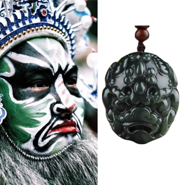 Jade Mask: Yang Zhi's Untamed Wisdom Pendant