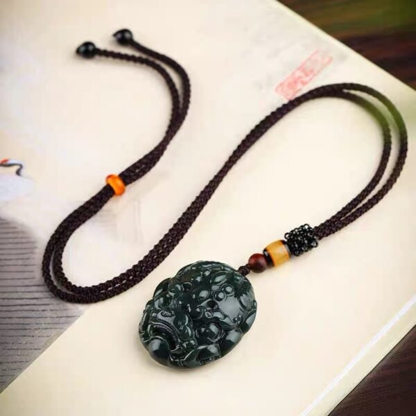 Jade Mask: Yang Zhi's Untamed Wisdom Pendant - Image 5