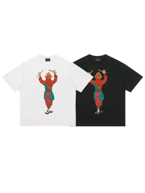 Chinese Opera Inspired Graphic Tee | Premium Cotton Streetwear