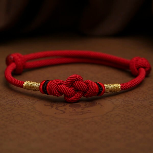 Chaoshanmystic Red String Jade Luck Fortune Knot Braided Couple Bracelet - Image 6