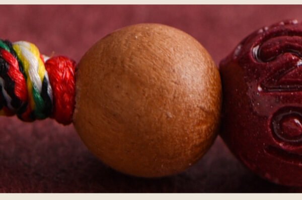 Chaoshan Peach Wood & Vermilion Lucky Bracelet Anklet - Image 4